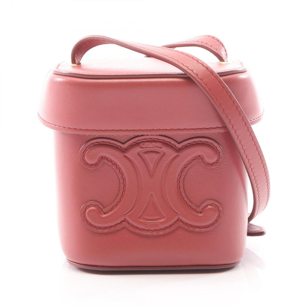 Celine Cuile Triomphe Shoulder Bag Leather Pink